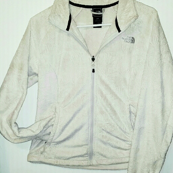 *SOLD* Silk Fleece Cream and Brown North Face - Picture 1 of 3