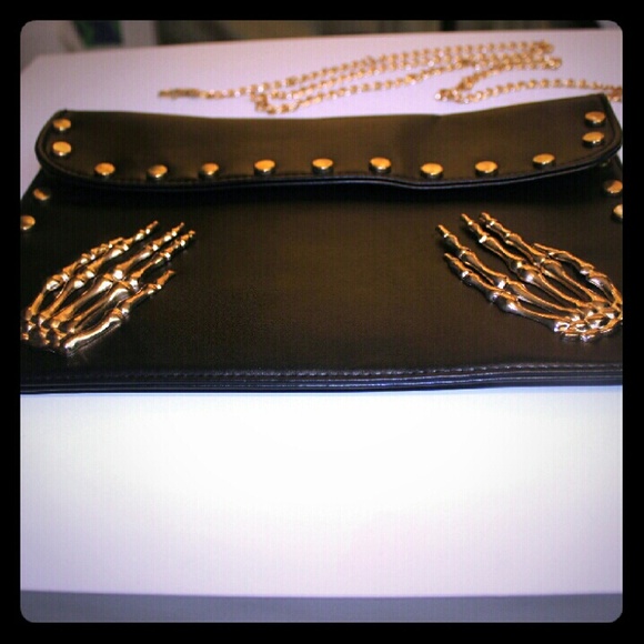 Punk skull hand bag