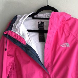 North Face pink rain jacket