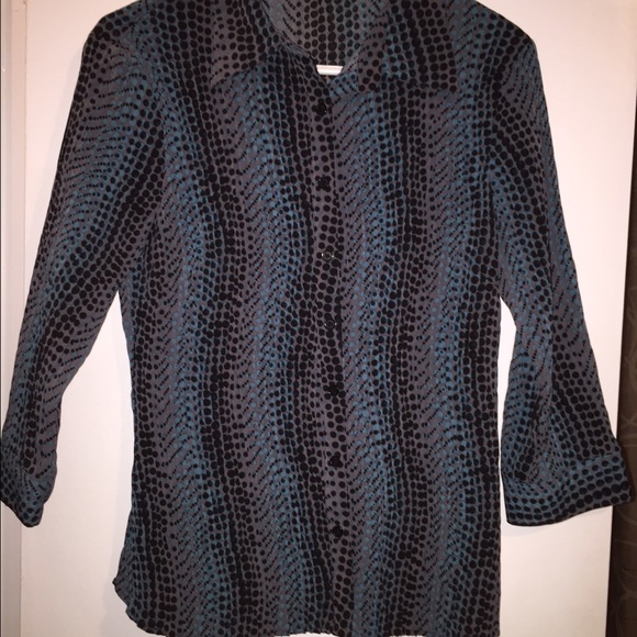 Blue button up