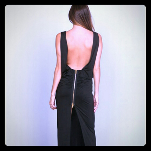 Open back maxi with back zipper - Picture 1 of 4