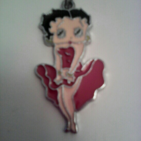 New colorful silver Betty Boop pendant necklace - Picture 3 of 4