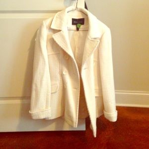 Winter white peacoat
