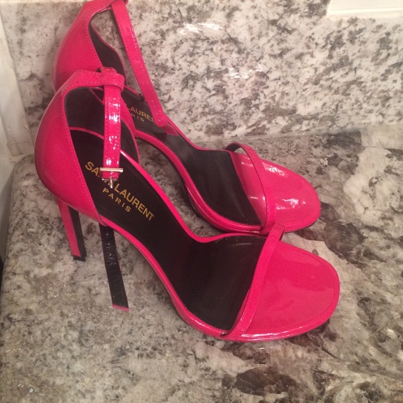 Saint Laurent pink Jane sandals sz 38 - Picture 2 of 3