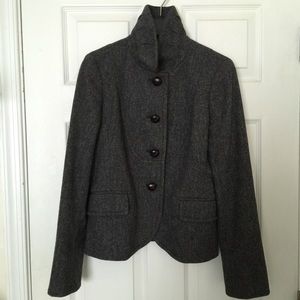 J Crew Bella Jacket Charcoal Herringbone Retail