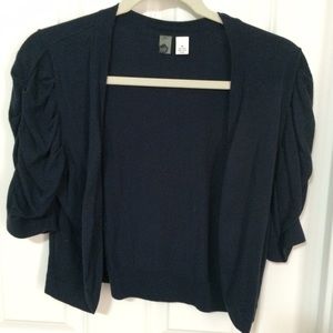 bp Navy Blue sweater shrug, cropped short sleeves