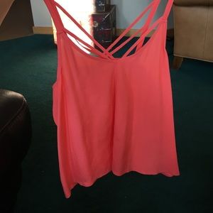 Salmon colored tank top