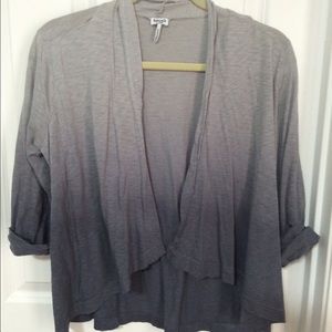 Splendid wrap short cardigan, Ombré blue colors