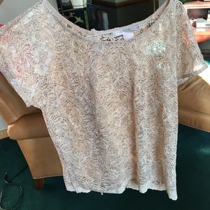 Lace cream top