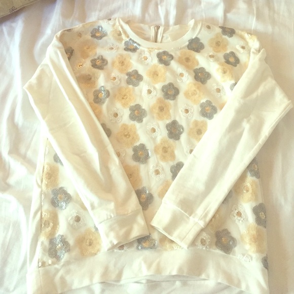 FLOWER POWER sequin top