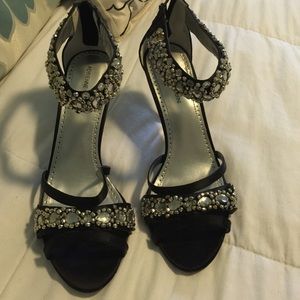 Black with clear gems