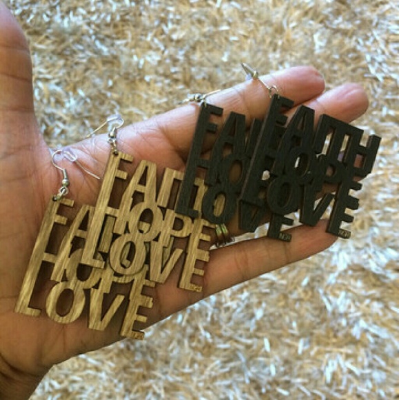 ✔️ LAST ONE! "Faith Hope Love" Custom Earrings