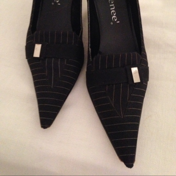 J.Renee black pinstripe high heels - Picture 4 of 4