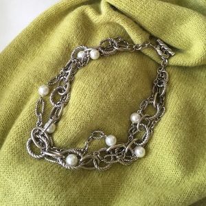 Layered Chain + Pearl Necklace