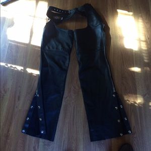 Black Leather Chaps