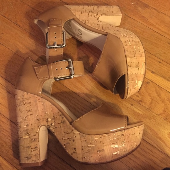 Micheal Kors cork heel platforms