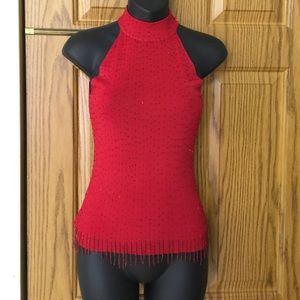 Red beaded top
