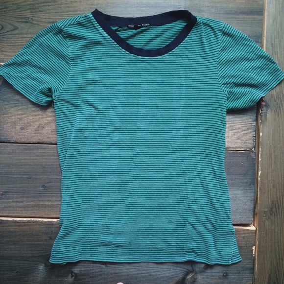 Truly Madly Deeply Striped Ringer Tomboy TEE