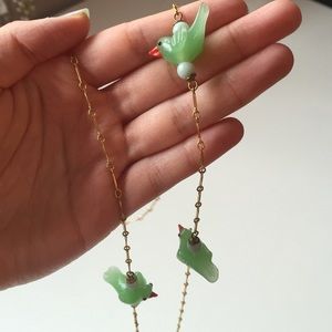 Lenora Dame glass bird necklace