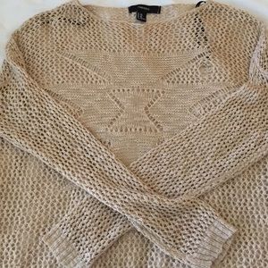 Tan mesh sweater