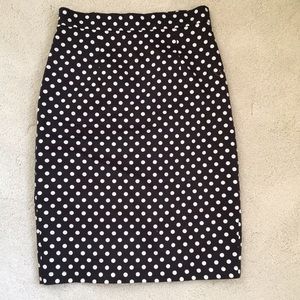 Dot Pencil Skirt