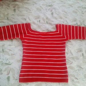 Forever 21 red and white stripped sweater