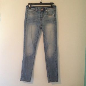 Light blue denim jeans