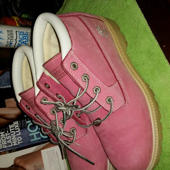 Pink Waterproof Timberland Boots