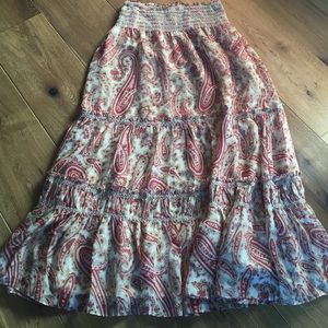 Silk skirt paisley pattern from Express