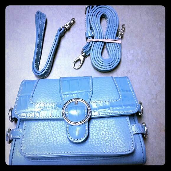 Brighton small blue crossbody / clutch / wristlet