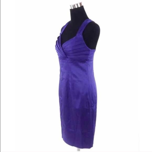 SOLD Calvin Klein Purple Sleeveless Cocktail Dress - Picture 2 of 4