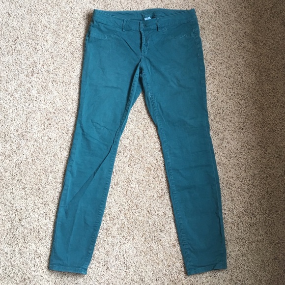 Teal skinny jeans from Victoria's Secret catalog. - Picture 1 of 3