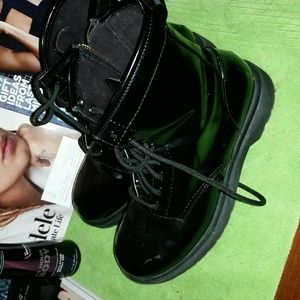 Pure Black Combat Boots
