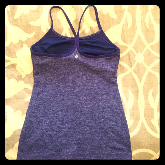 Lululemon Power Y tank- heathered blue