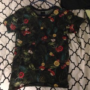 Zara man floral Tshirt slim fitting