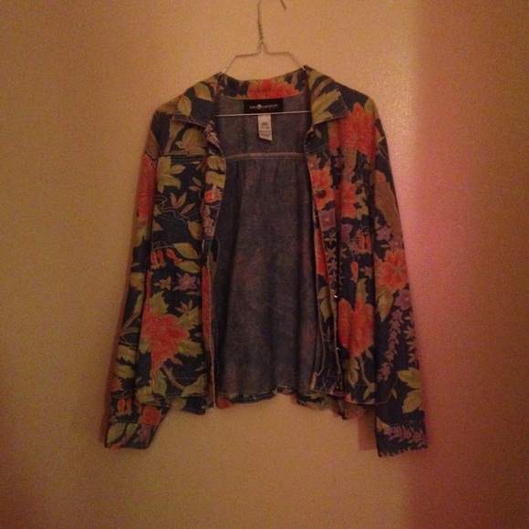 Floral jean jacket