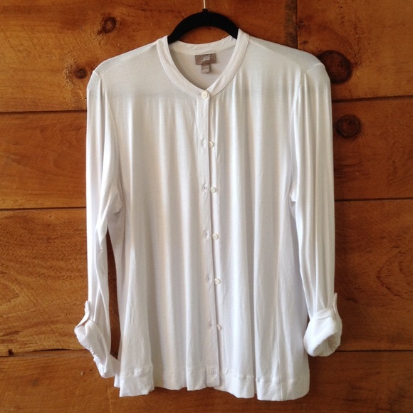 Knit roll sleeve top