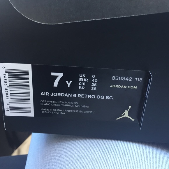 Jordan maroon 6's - Picture 2 of 3