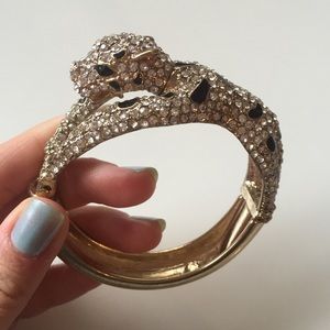 Topshop rhinestone cheetah bangle