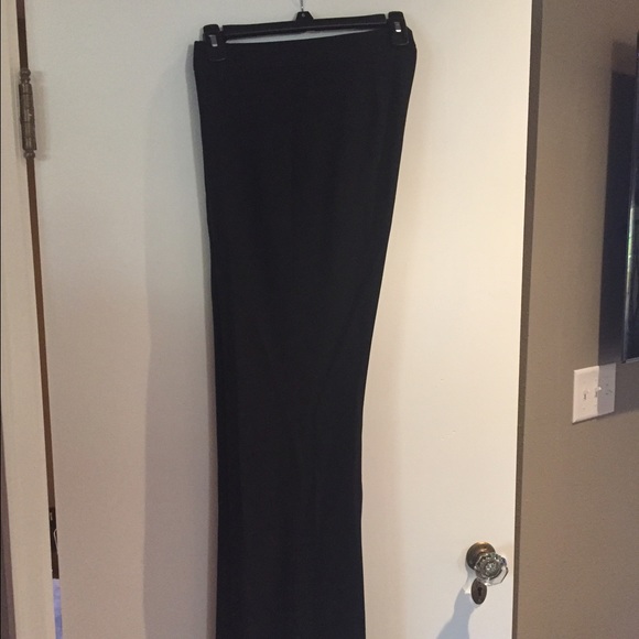 Black flat front dress pants