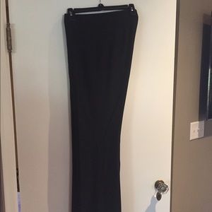 Black flat front dress pants