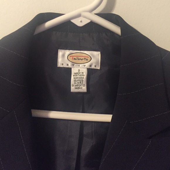 Talbots Navy pinstriped Blazer - Picture 2 of 4