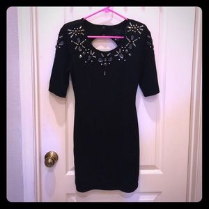 NWOT Open back black h&m 3/4 dress