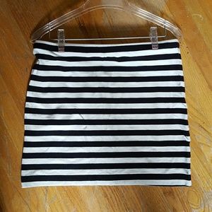 H&M Striped mini skirt