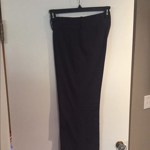 Flat front navy blue dress pants