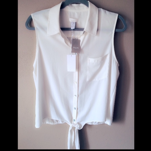 Chico's Abby Tie Front Tank