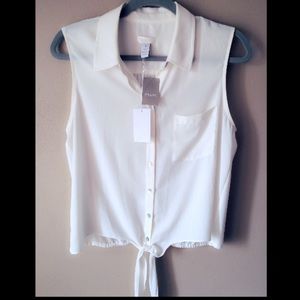 Chico's Abby Tie Front Tank