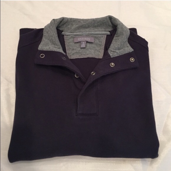 Navy Crew-neck Pullover Sweatshirt. Men's Small - Picture 1 of 4