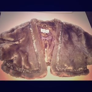 Newport News Beaded fur bolero