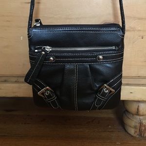 Black Leather Crossbody
